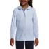 Girls Long Sleeve Button Front Peter Pan Collar Knit Shirt, Front