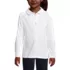 Girls Long Sleeve Button Front Peter Pan Collar Knit Shirt, Front