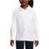 Girls Long Sleeve Button Front Peter Pan Collar Knit Shirt, Front