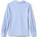 Girls Long Sleeve Button Front Peter Pan Collar Knit Shirt, Back