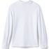 Girls Long Sleeve Button Front Peter Pan Collar Knit Shirt, Back