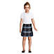 Girls Short Sleeve Ruffled Peter Pan Collar Knit Shirt, alternative image