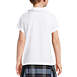 School Uniform Girls Short Sleeve Ruffled Peter Pan Collar Knit Shirt, Back