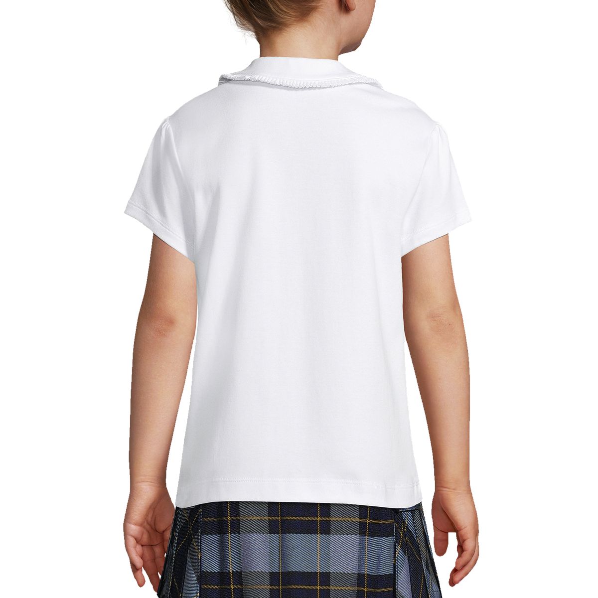 School Uniform Girls Short Sleeve Feminine Fit Interlock Polo Shirt