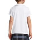 School Uniform Girls Short Sleeve Feminine Fit Interlock Polo Shirt
