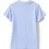 Girls Short Sleeve Button Front Peter Pan Collar Knit Shirt, Back