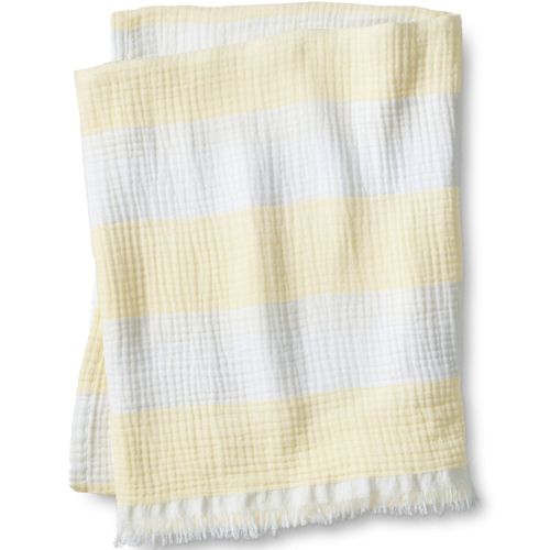 Fringed Pure Cotton Throw Blanket