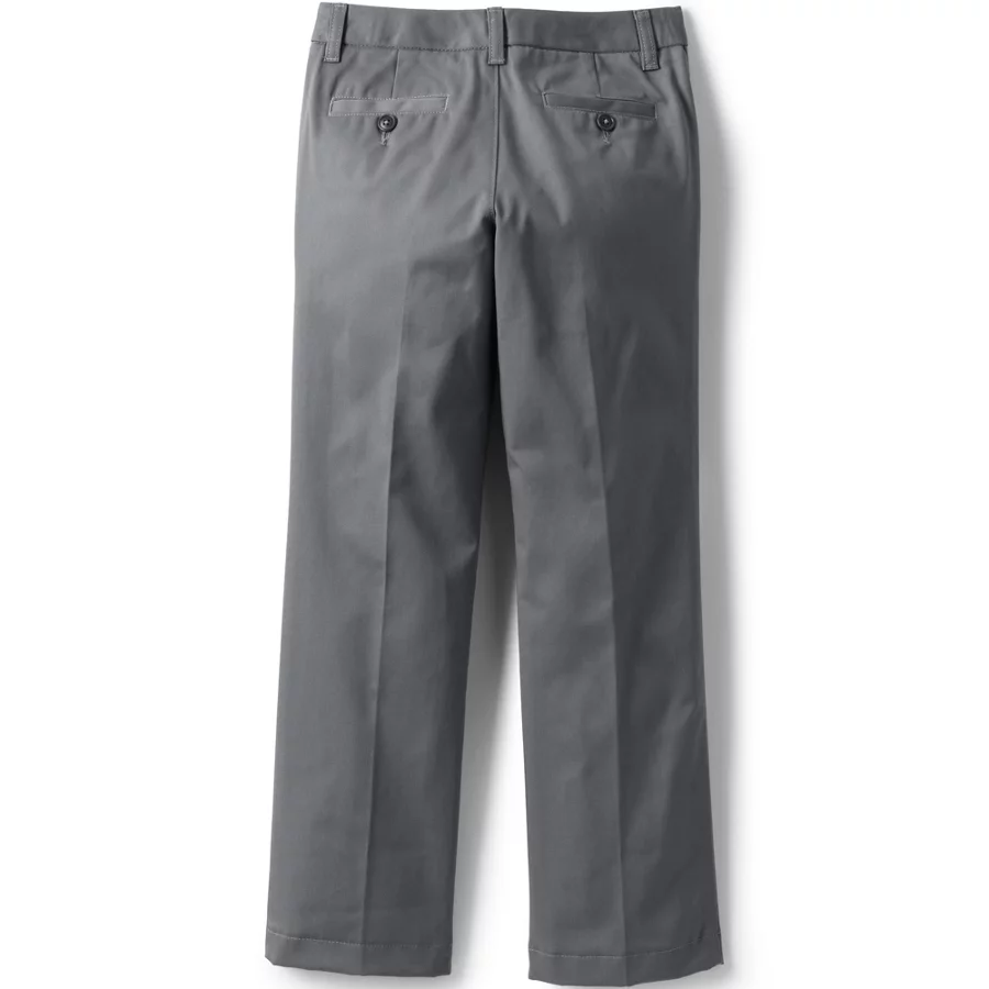 School Uniform Girls' Iron Knee Blend Plain Front Chino Pants view 3
