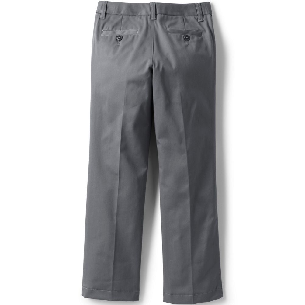 Girls Perfect Fit Iron Knee Blend Plain Front Chino Pants