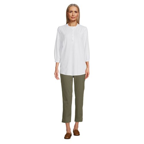 Chino Slim 7/8 en Coton Stretch Taille Mi-Haute, Femme Stature Standard image number 4