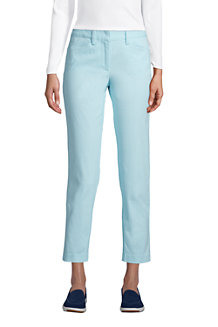 Women's Mid Rise Stretch Chino Cropped Trousers