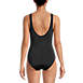 Women's Chlorine Resistant Scoop Neck High Leg Soft Cup Tugless Sporty One Piece Swimsuit, Back