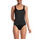 Women's Chlorine Resistant Scoop Neck High Leg Soft Cup Tugless Sporty One Piece Swimsuit, Front