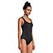 Women's Chlorine Resistant Scoop Neck High Leg Soft Cup Tugless Sporty One Piece Swimsuit, alternative image