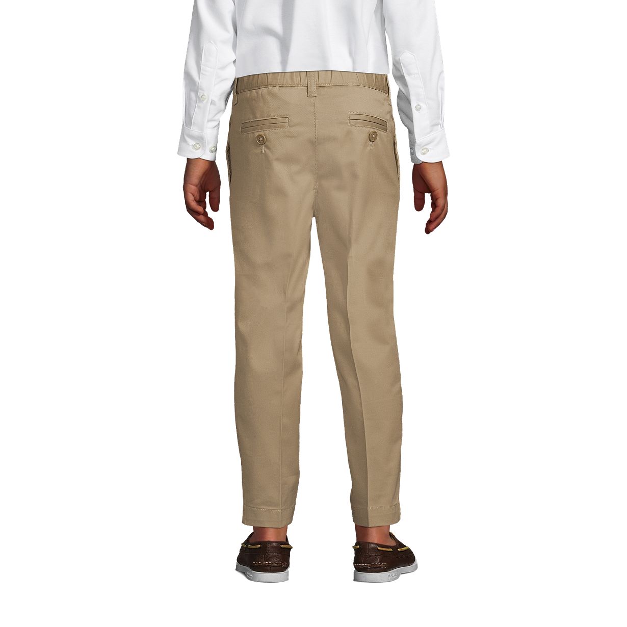 School Uniform Boys Tailored Fit Blend Iron Knee Plain Front Pants