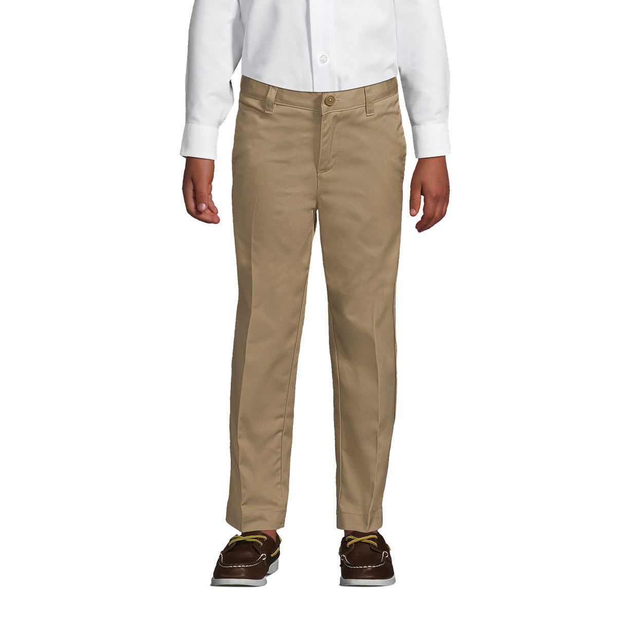 School Uniform Boys Tailored Fit Blend Iron Knee Plain Front Pants