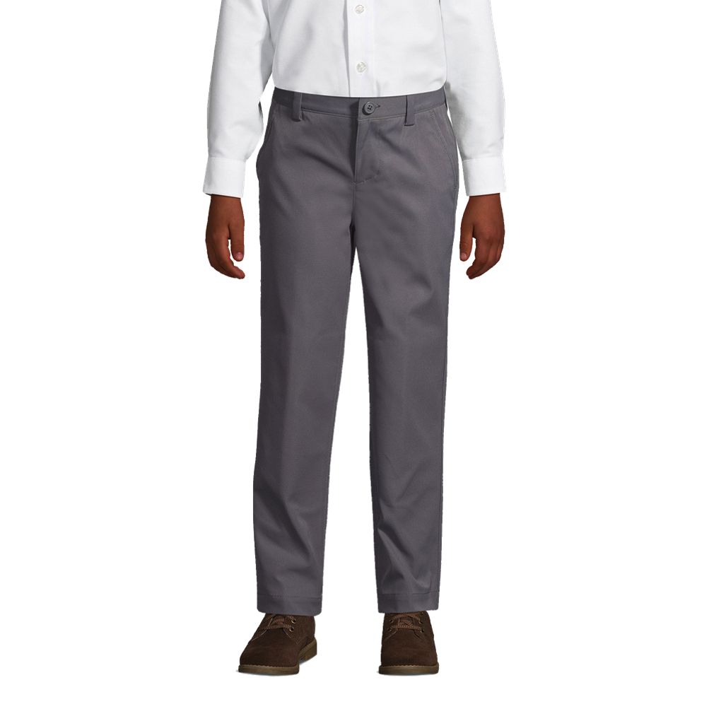 Boys Belted Woven Chino Pants with Stain and Wrinkle Resistance - Uniform