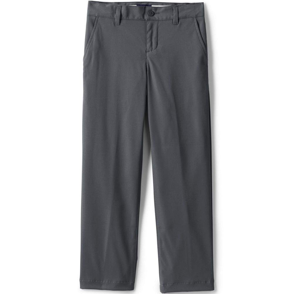 Boys Belted Woven Chino Pants with Stain and Wrinkle Resistance - Uniform