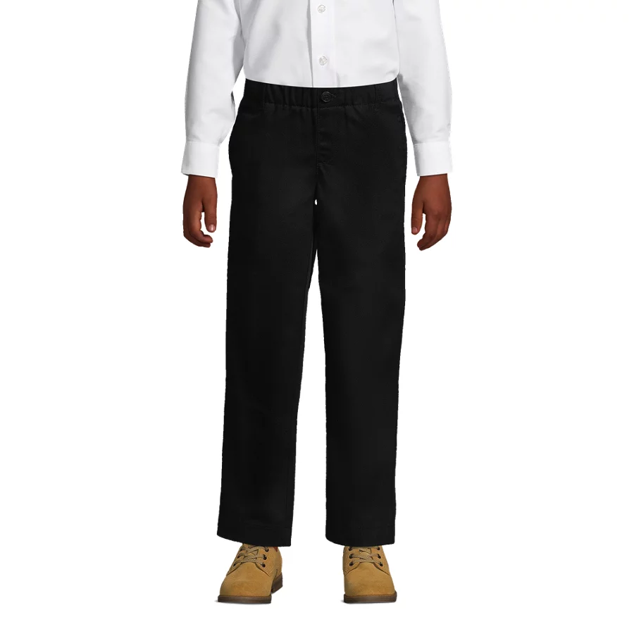 School Uniform Boys' Elastic Waist Pull On Chino Pants