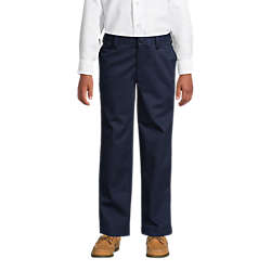Boy's Iron Knee Wrinkle Resistant Plain Front Chino Pants, Front