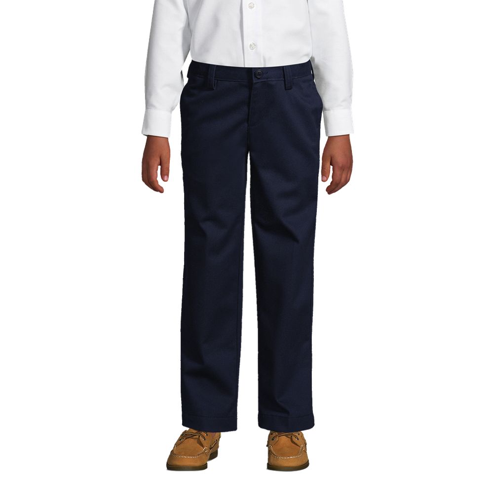 Boys Belted Chino Pants with Stain and Wrinkle Resistance - Uniform