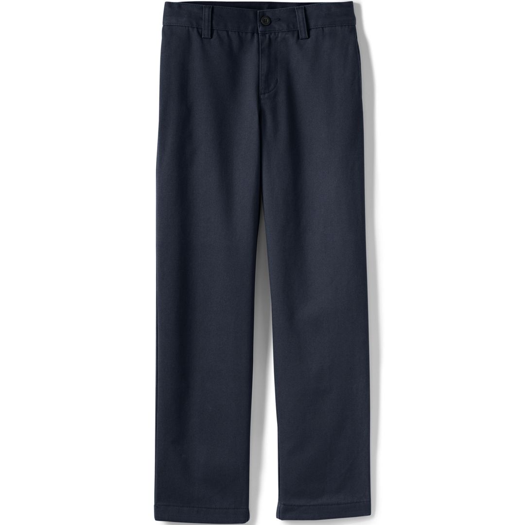 School Uniform Boy's Iron Knee Wrinkle Resistant Plain Front Chino Pants