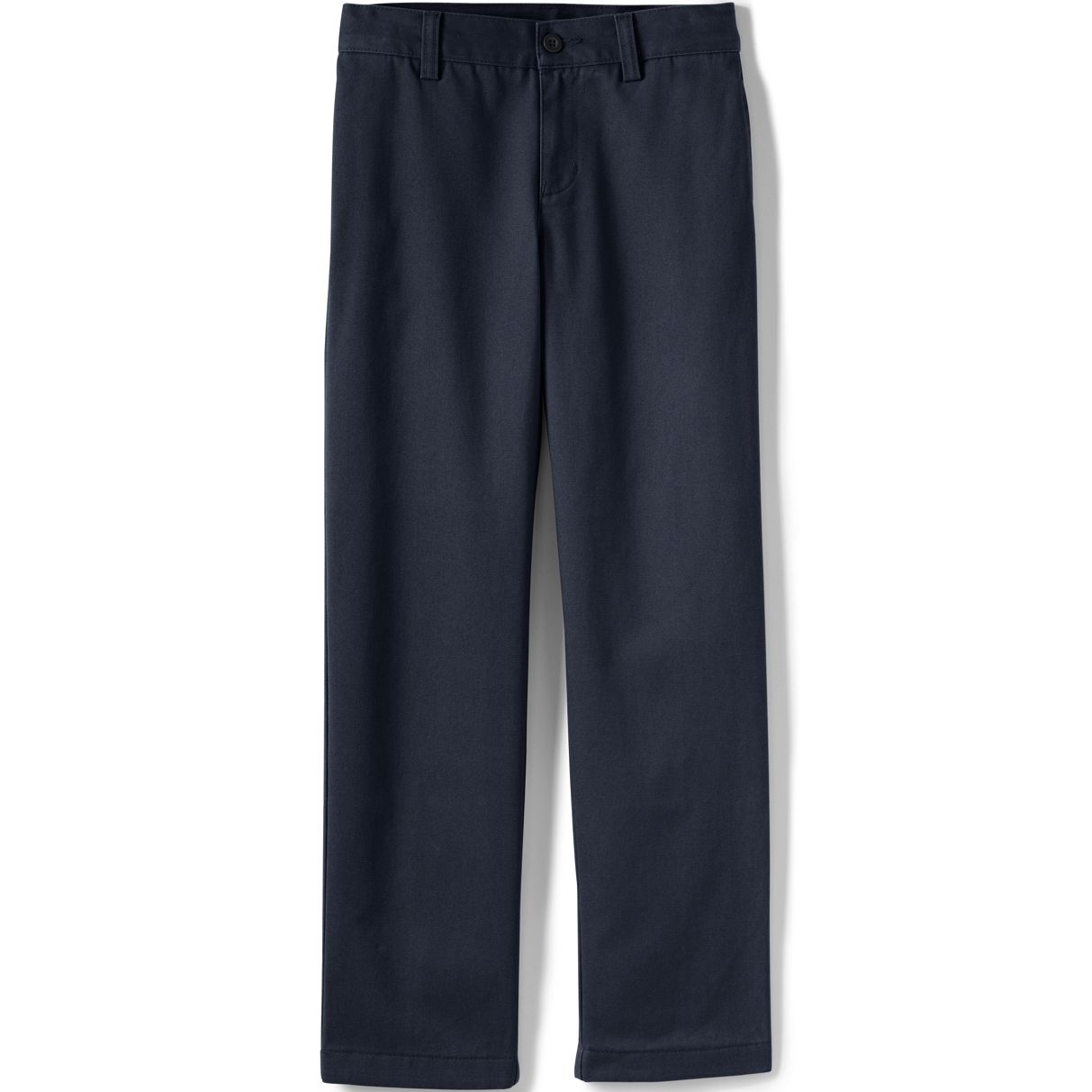 Boys Belted Woven Chino Pants with Stain and Wrinkle Resistance