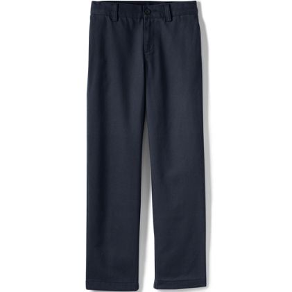Boy's Slim Iron Knee Wrinkle Resistant Plain Front Chino Pants - primary