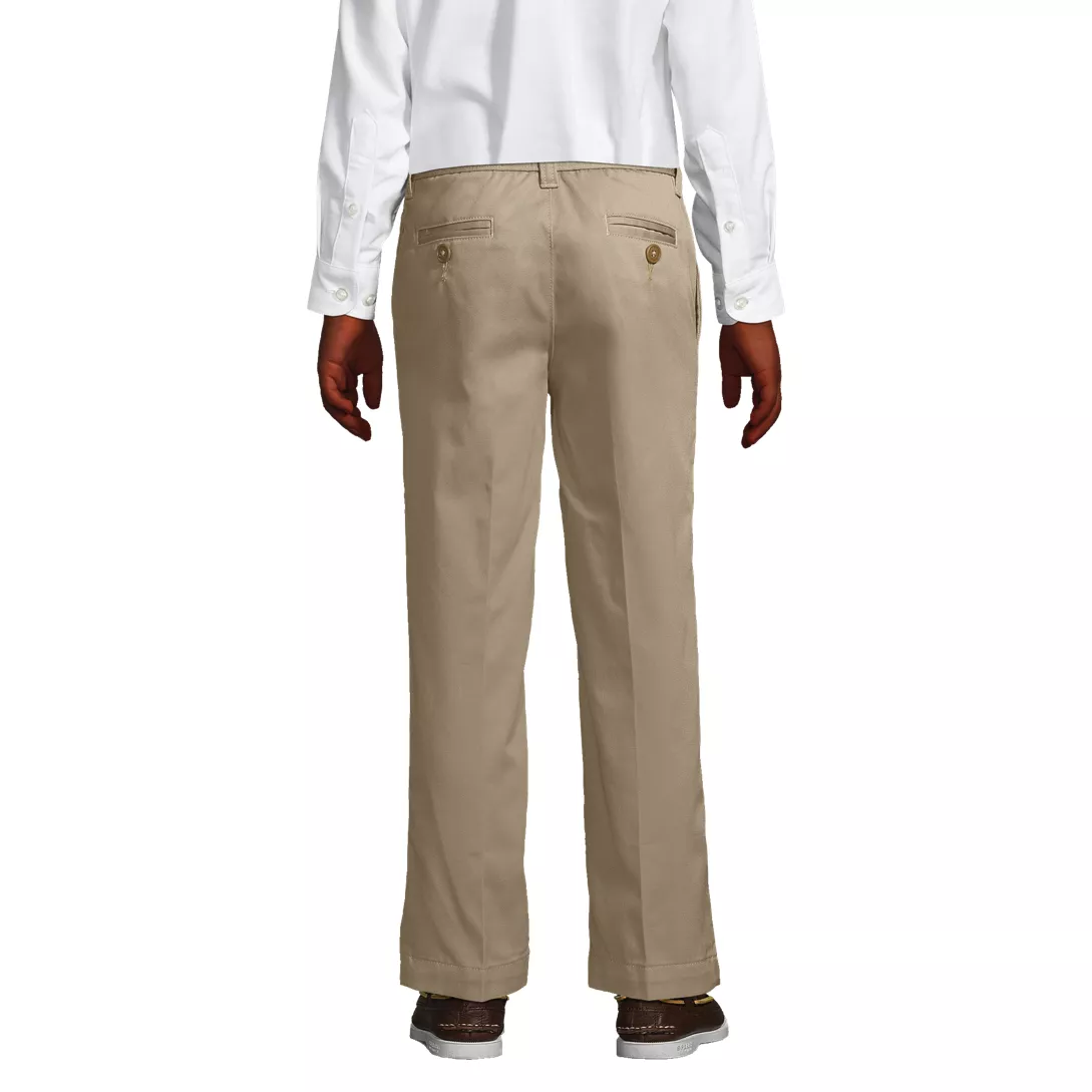 School Uniform Boys Iron Knee Blend Plain Front Chino Pants