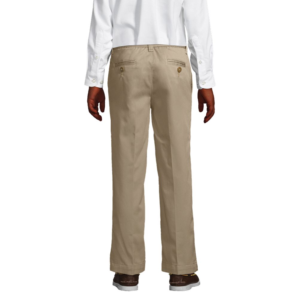 School Uniform Boys Iron Knee Blend Plain Front Chino Pants