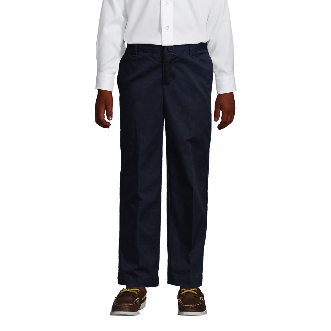 School Uniform Boys Iron Knee Blend Plain Front Chino Pants