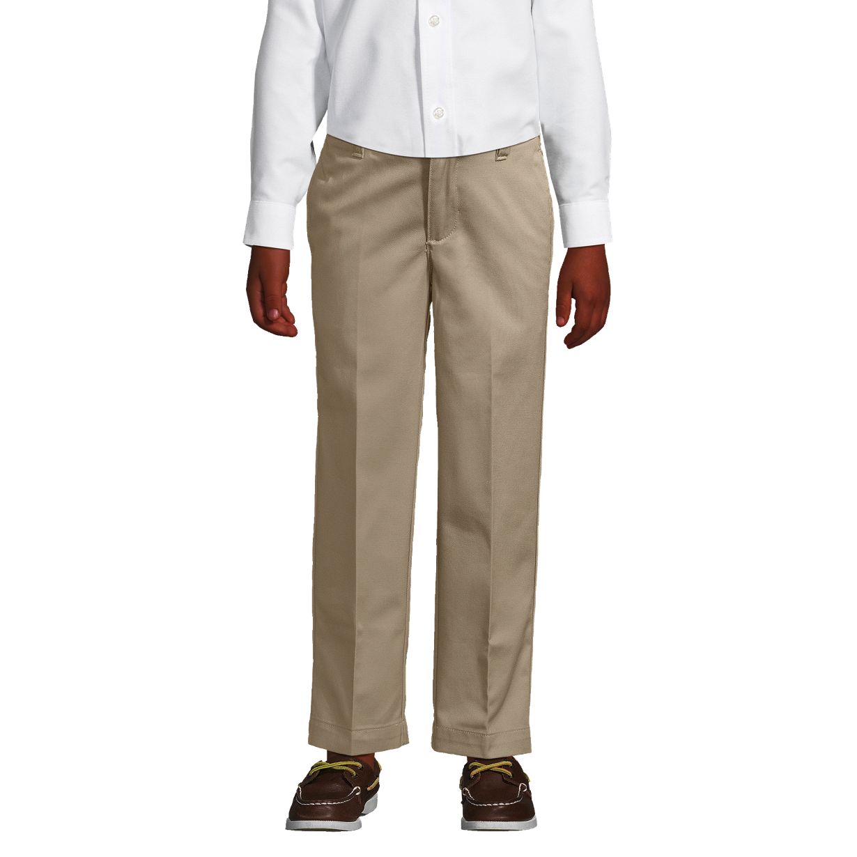 School Uniform Boys Iron Knee Blend Plain Front Chino Pants