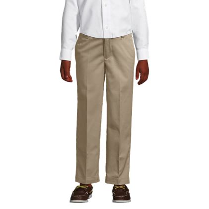 Boys Slim Fit Iron Knee Blend Plain Front Chino Pants - image 2