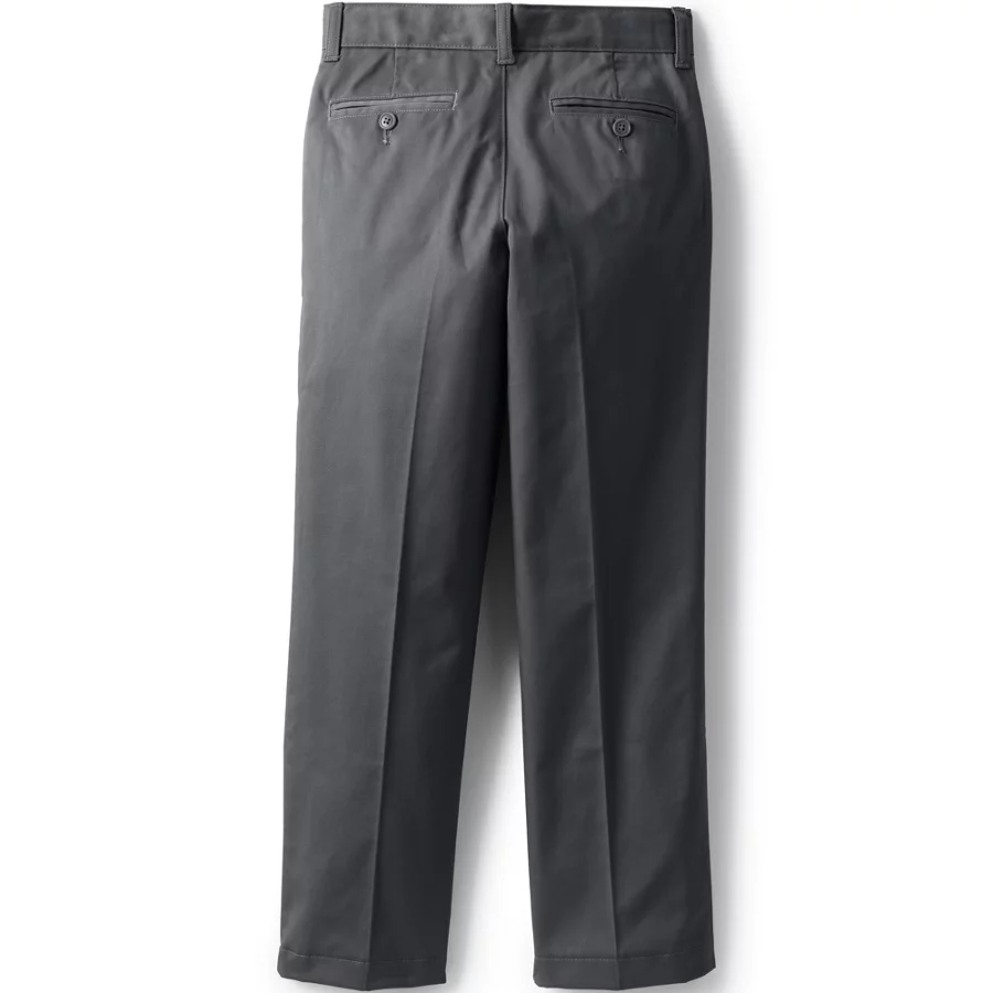 School Uniform Boys' Iron Knee Blend Plain Front Chino Pants view 3