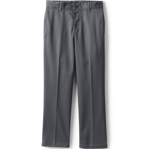 Boys Uniform Twill Woven Stretch Straight Chino Pants