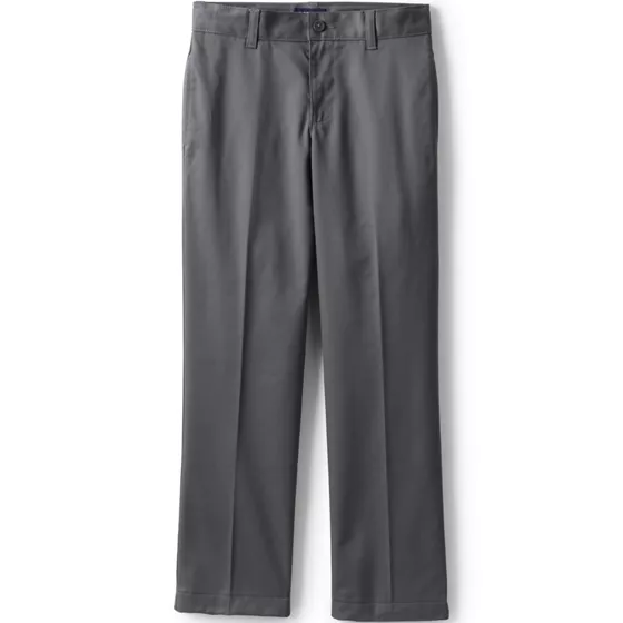 Boys Iron Knee Blend Plain Front Chino Pants - primary