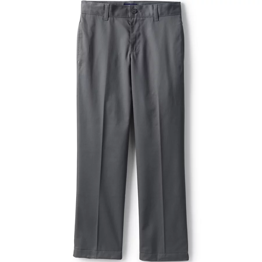 School Uniform Boys' Iron Knee Blend Plain Front Chino Pants view 2