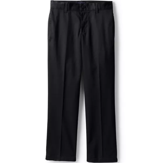 Boys Slim Fit Iron Knee Blend Plain Front Chino Pants - primary