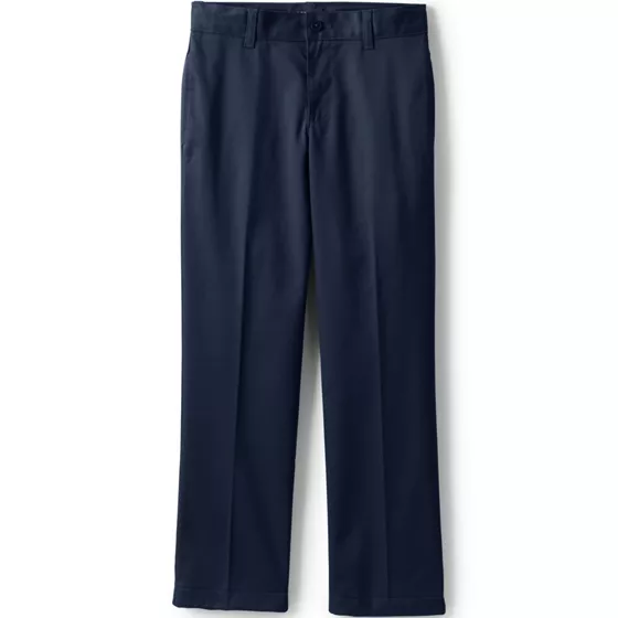 Boys Iron Knee Blend Plain Front Chino Pants - primary