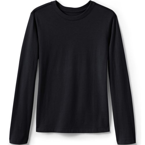 Girls black shop long sleeve top