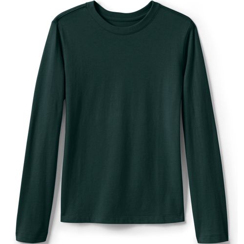 Entyinea Womens Tops Fall Winter 2025 Long Sleeve Printed Round Neck  T-Shirt Green L 