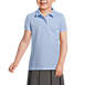 School Uniform Girls Short Sleeve Poly Pique Polo Shirt, Front