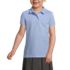 Girls Short Sleeve Poly Pique Polo Shirt, Front