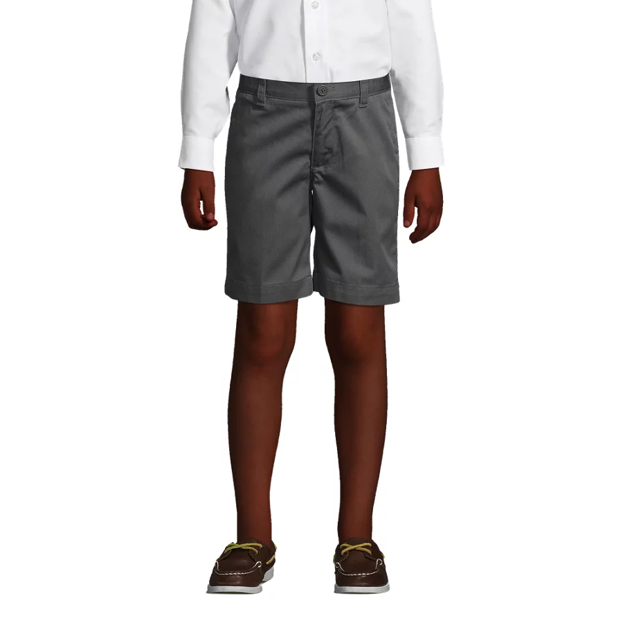 School Uniform Boys' Plain Front Blend Chino Shorts view 5