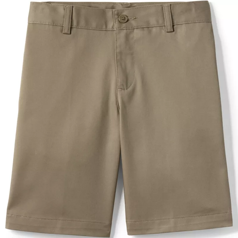 Boys Plain Front Blend Chino Shorts, Front