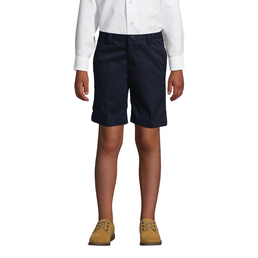 School Uniform Boys Plain Front Wrinkle Resistant Chino Shorts