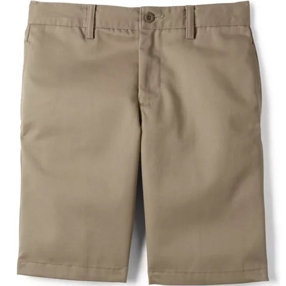 School Uniform Boys Plain Front Wrinkle Resistant Chino Shorts - primary
