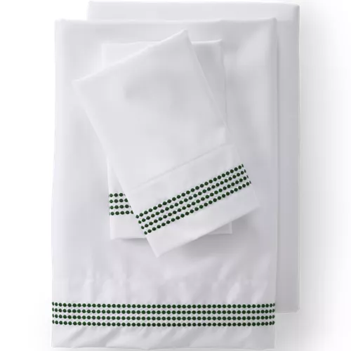 400 Thread Count Sateen Embroidered Sheets, Front