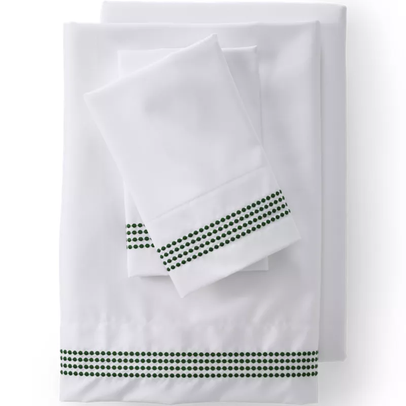 400 Thread Count Sateen Embroidered Sheets, Front
