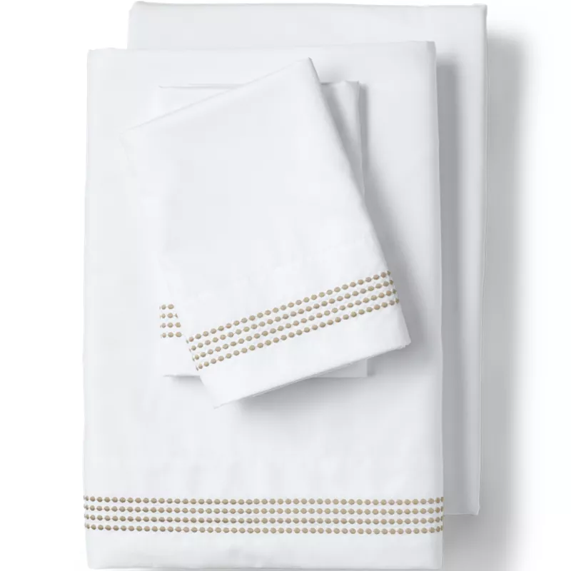 400 Thread Count Sateen Embroidered Sheets, Front